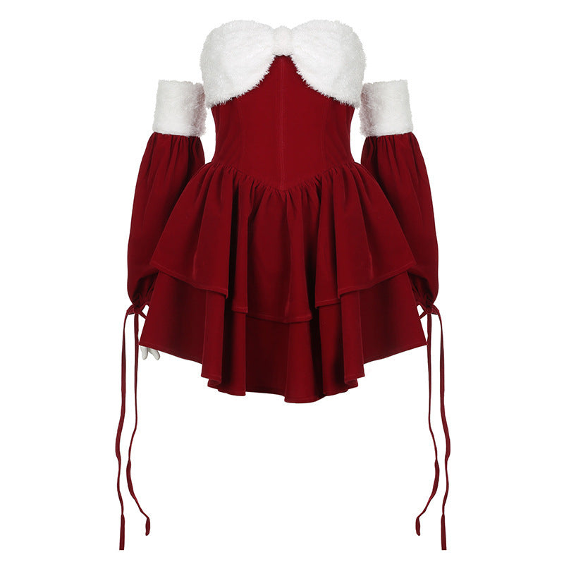 Christmas Theme Stitching Dress Style Spectrum Christmas Theme Stitching Dress Style Spectrum