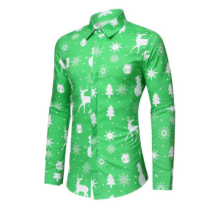 Christmas Print Long Sleeve Shirt
