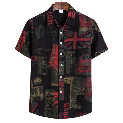 Casual Men Baggy Beach Shirt