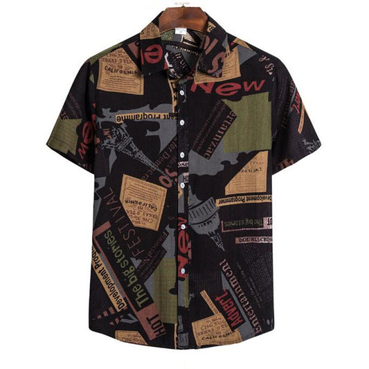 Casual Men Baggy Beach Shirt