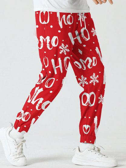 Christmas HOHO Snowman Printed Sweatpants