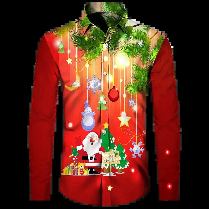 Santa Claus Theme Digital 3D Printing Shirt