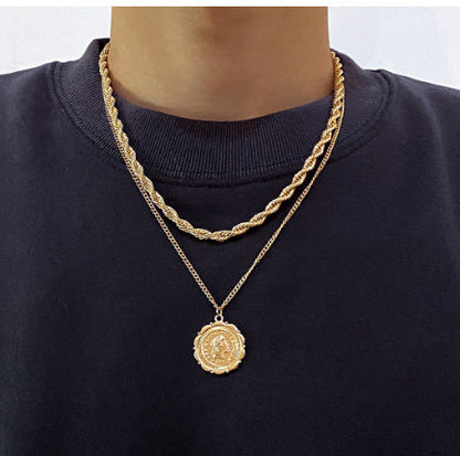Personality Hemp Flowers Chain Men