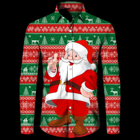 Santa Claus Theme Digital 3D Printing Shirt
