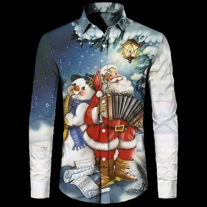 Santa Claus Theme Digital 3D Printing Shirt