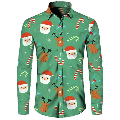 Santa Claus Theme Digital 3D Printing Shirt