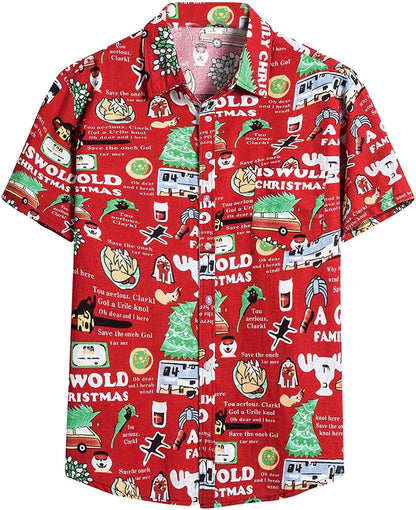 Casual Men Baggy Beach Shirt