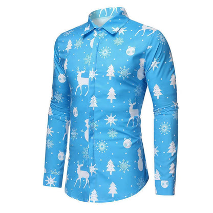 Christmas Print Long Sleeve Shirt