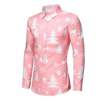 Christmas Print Long Sleeve Shirt