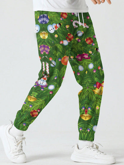 Christmas HOHO Snowman Printed Sweatpants
