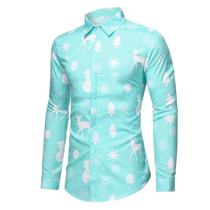 Christmas Print Long Sleeve Shirt