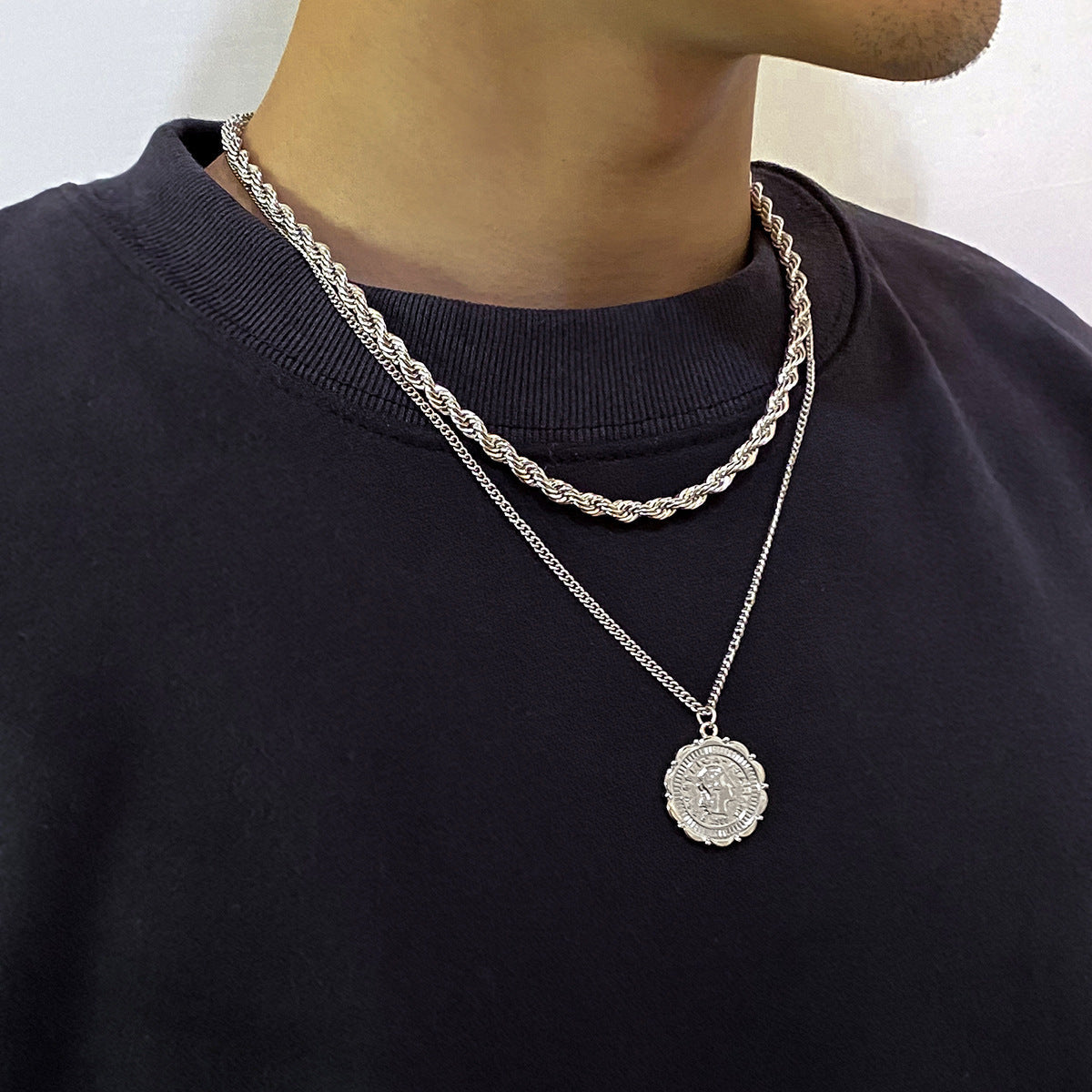 Personality Hemp Flowers Chain Men