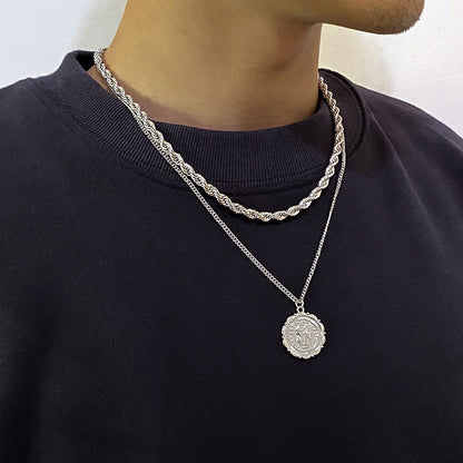 Personality Hemp Flowers Chain Men