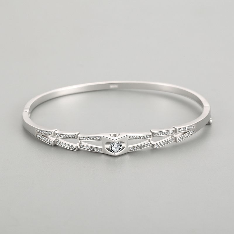 Elegant Silver Love Bracelet