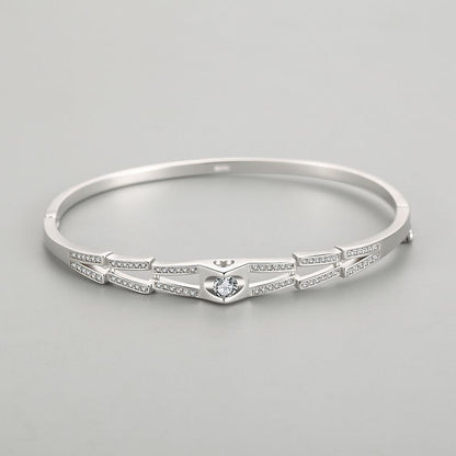 Elegant Silver Love Bracelet