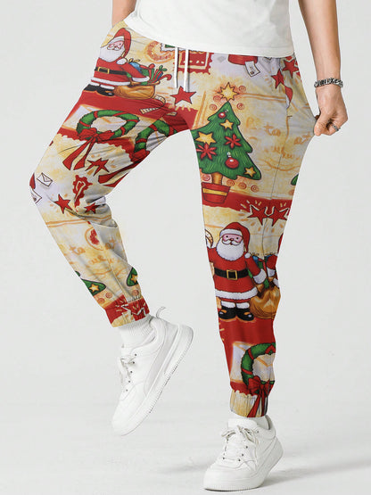 Christmas HOHO Snowman Printed Sweatpants
