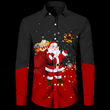 Santa Claus Theme Digital 3D Printing Shirt