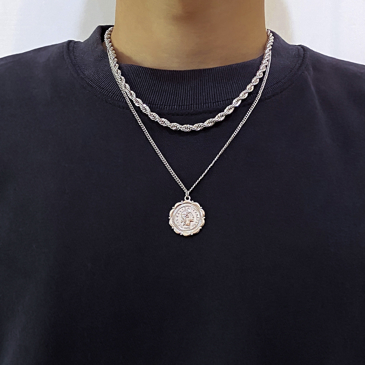 Personality Hemp Flowers Chain Men