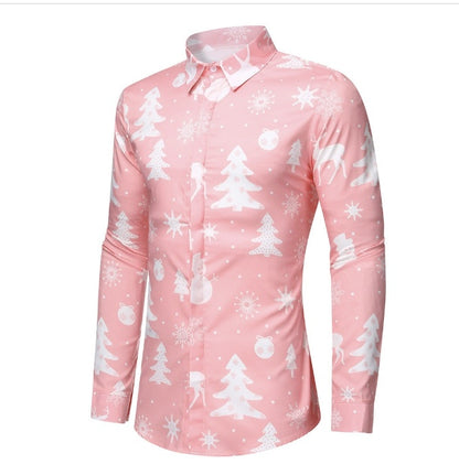 Christmas Print Long Sleeve Shirt