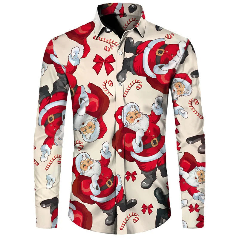 Santa Claus Theme Digital 3D Printing Shirt