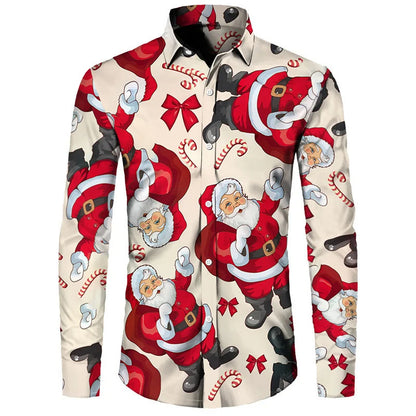 Santa Claus Theme Digital 3D Printing Shirt