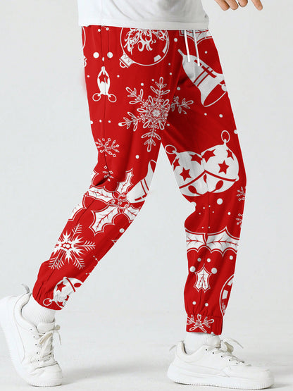 Christmas HOHO Snowman Printed Sweatpants